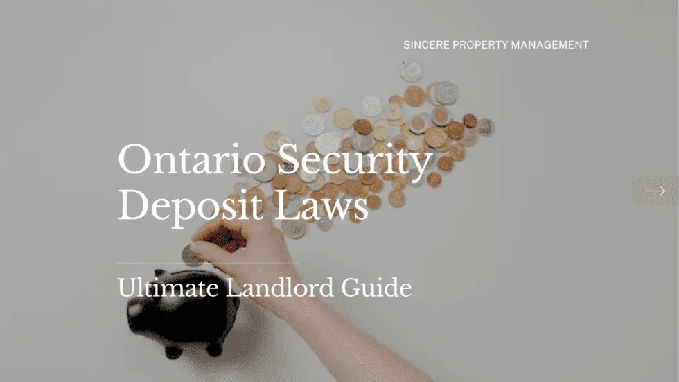 Ontario Security Deposit Laws